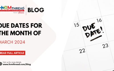 Due Dates for the month of March 2024.