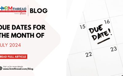 Due Dates for the month of July 2024.